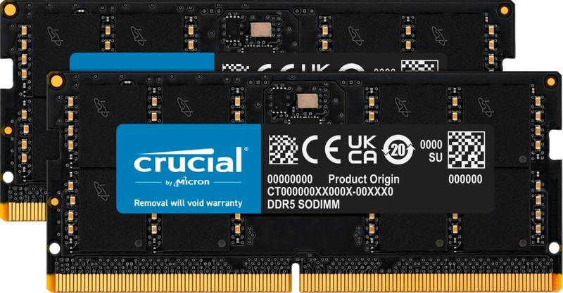 Kit de memória para laptop Crucial DRAM 24GB (2x12GB) DDR5 5600MHz